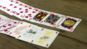 Cards without kings, queens and jacks. Gender neutral deck created in Europe